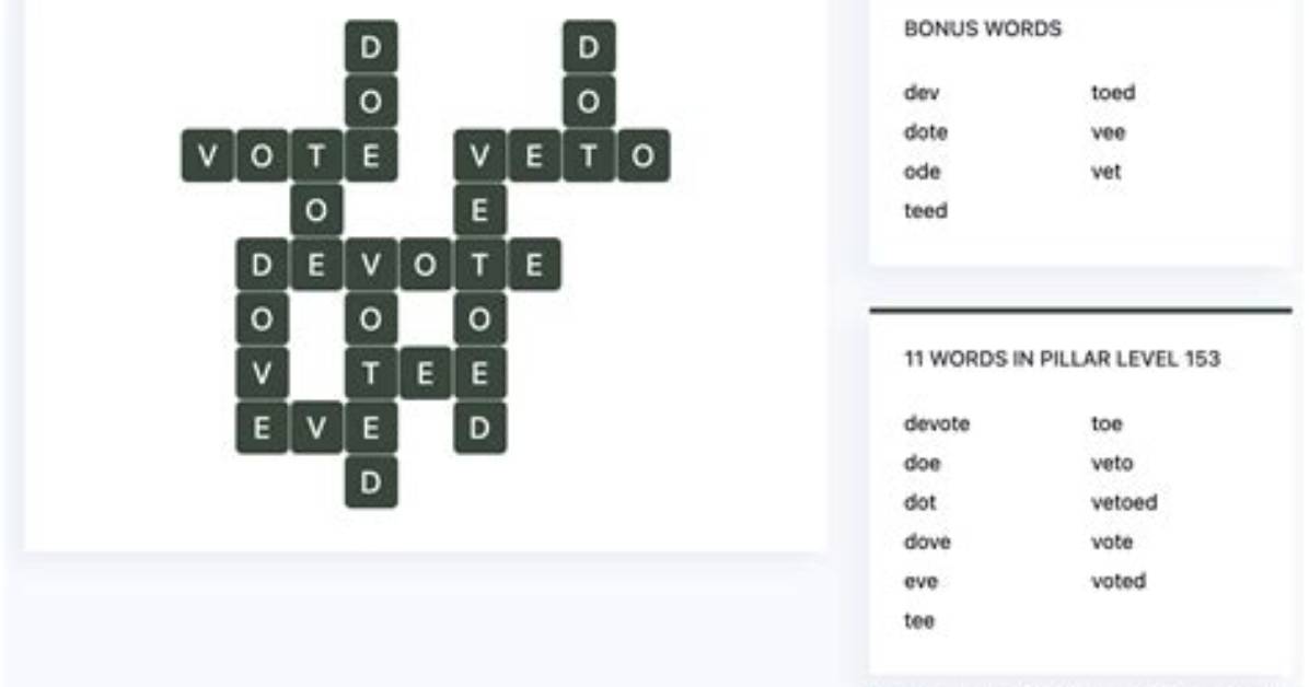 Words More Level 153 Answers [All Words in Single Page]