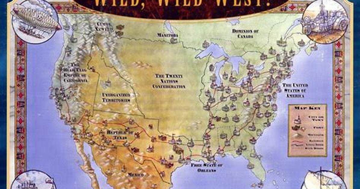 World Map, Wild West Online Map