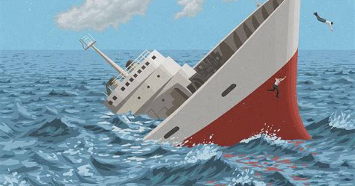 Would a Sinking Ship Drag You Down?