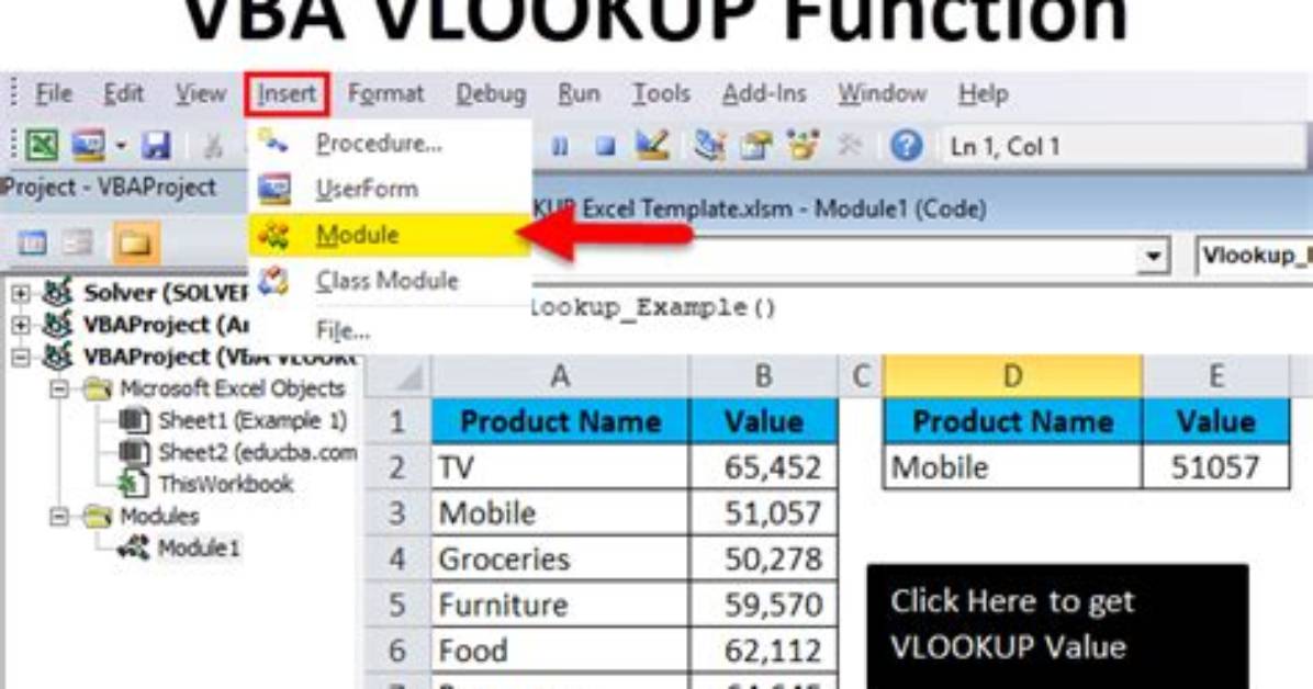 Writing a Vlookup Function in Vba