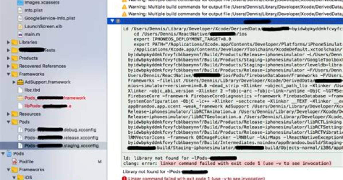 Xcode Library Not Found