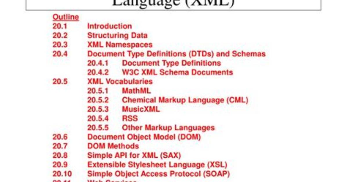 Xml (Extensible Markup Language) - How to Discuss