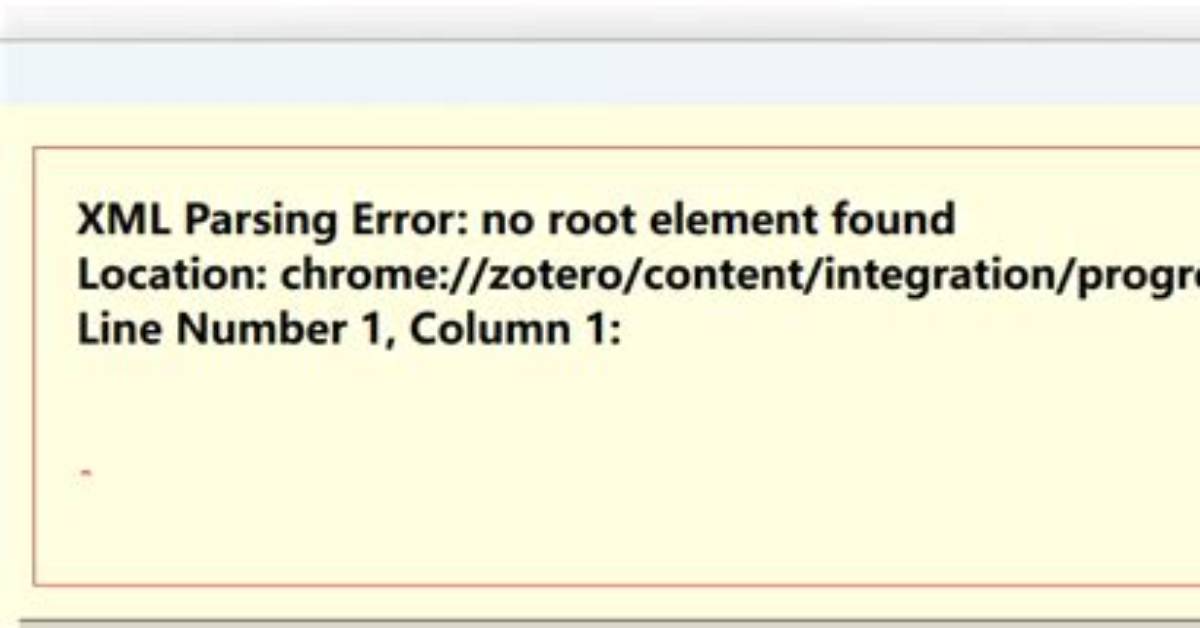 Xml Parsing Error: No Root Element Found Location in Console Ff