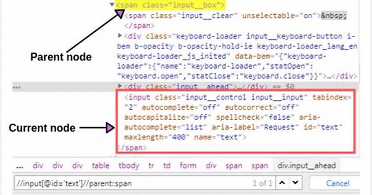 Xpath: Get Parent Node from Child Node