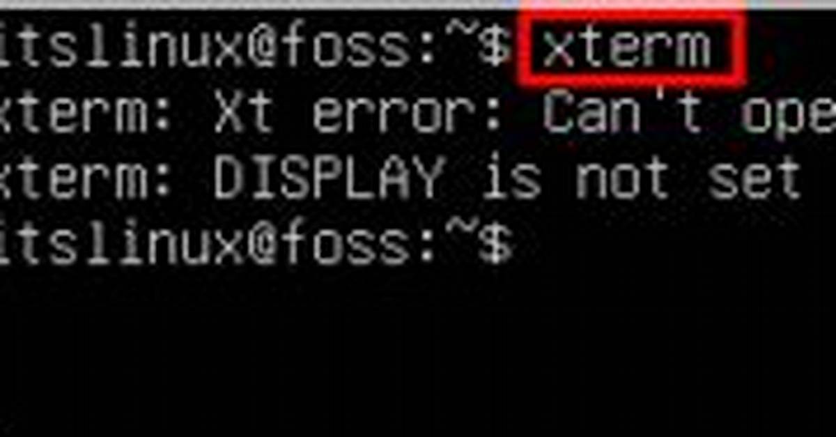 Xterm Giving Error That Display Is Not Set