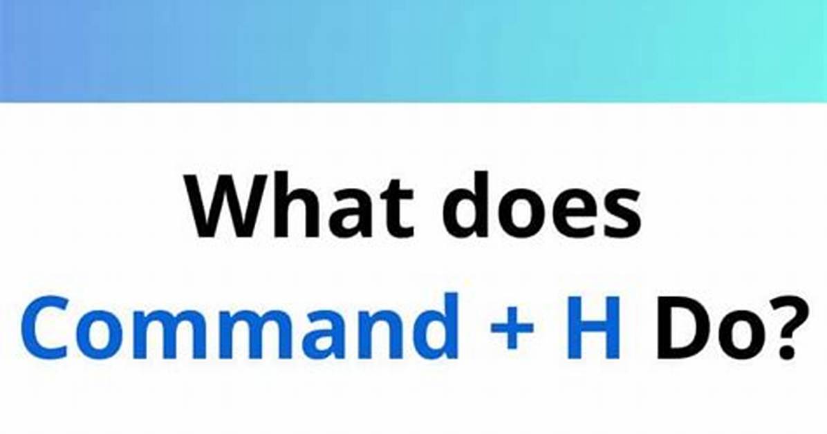You Asked: What Does Command H Do in Photoshop?