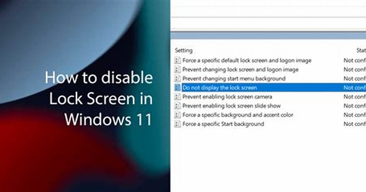 Your Question: How Do I Disable Lock Screen Disabled by Administrator?