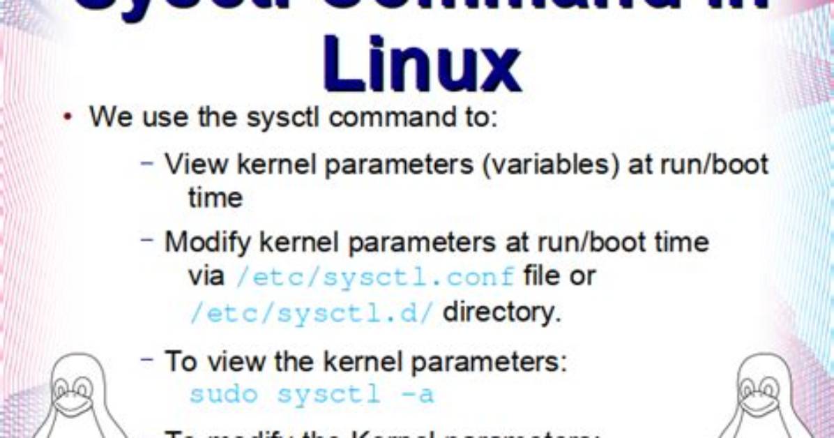 Your Question: How Set Sysctl Variable Linux?
