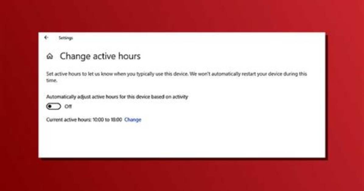 Your Question: What Is Active Hours in Windows 10?