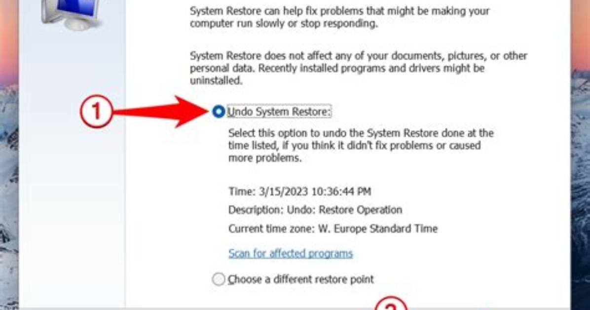 Your Question: Will System Restore Undo Bios Update?
