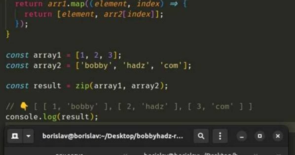 Zip Arrays in Javascript?
